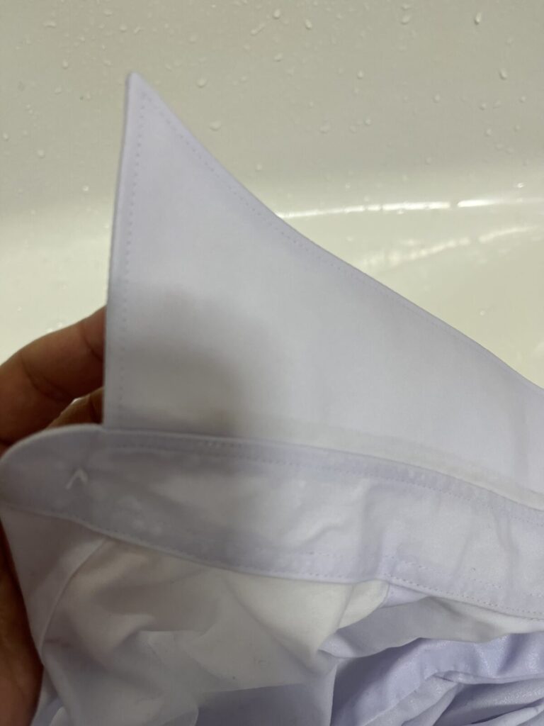 ワイシャツの襟汚れのビフォーアフター比較｜黒ずみが落ちた写真